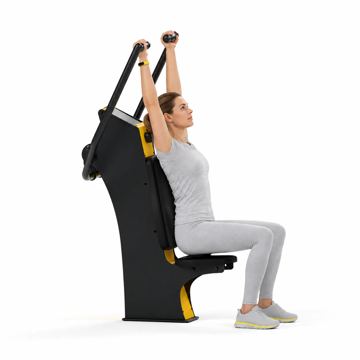 Tirage Vertical - Fitness equipment with USB charging — Start of the exercise