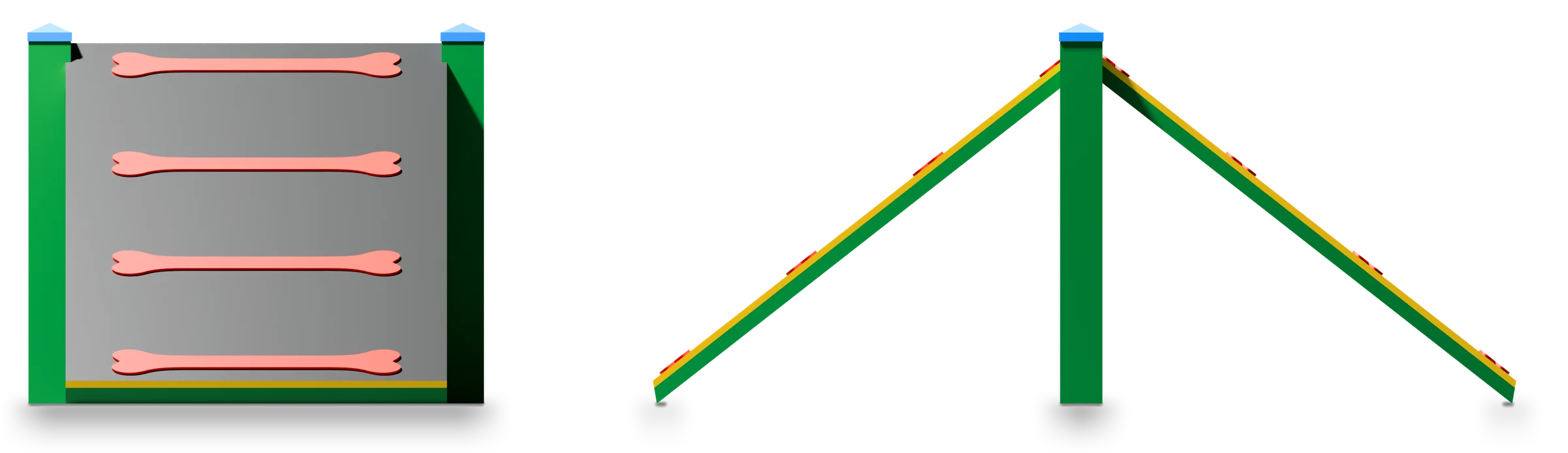 Petit Bridge - Dog Agility course — Rendering