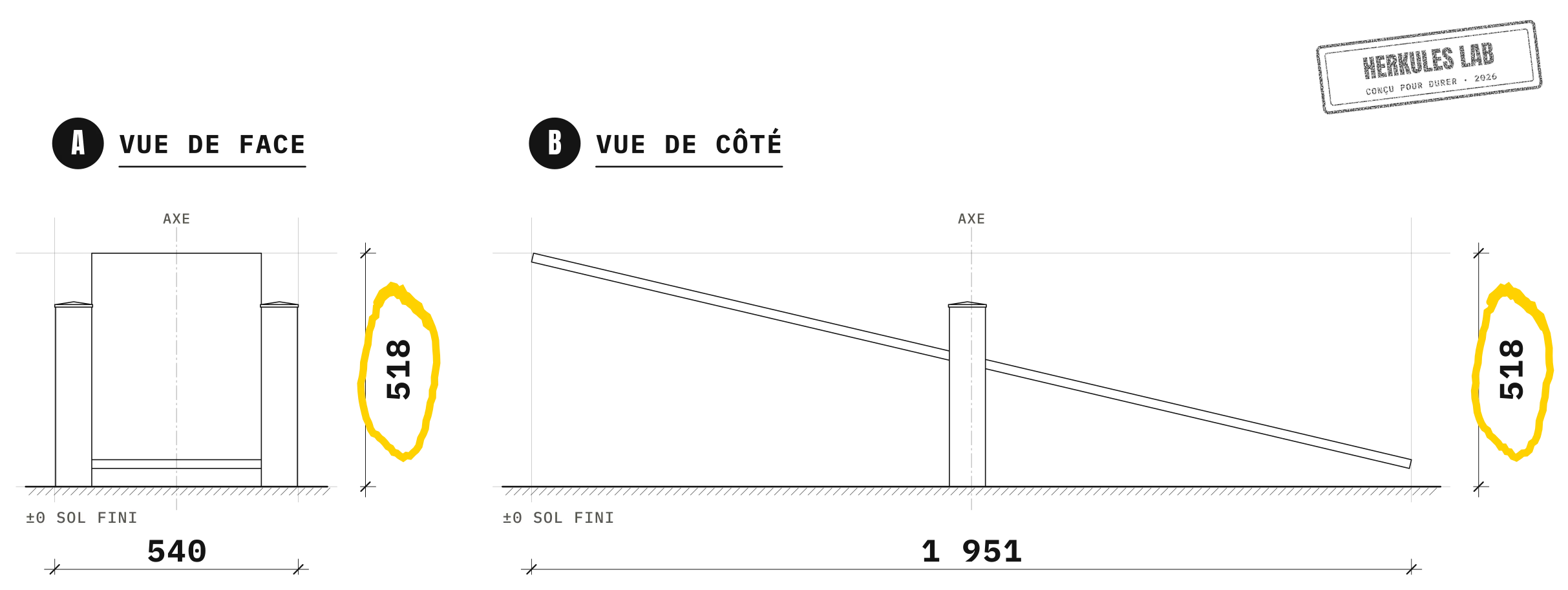 Petite Balance - Parcours Agility Chien — Plan coté