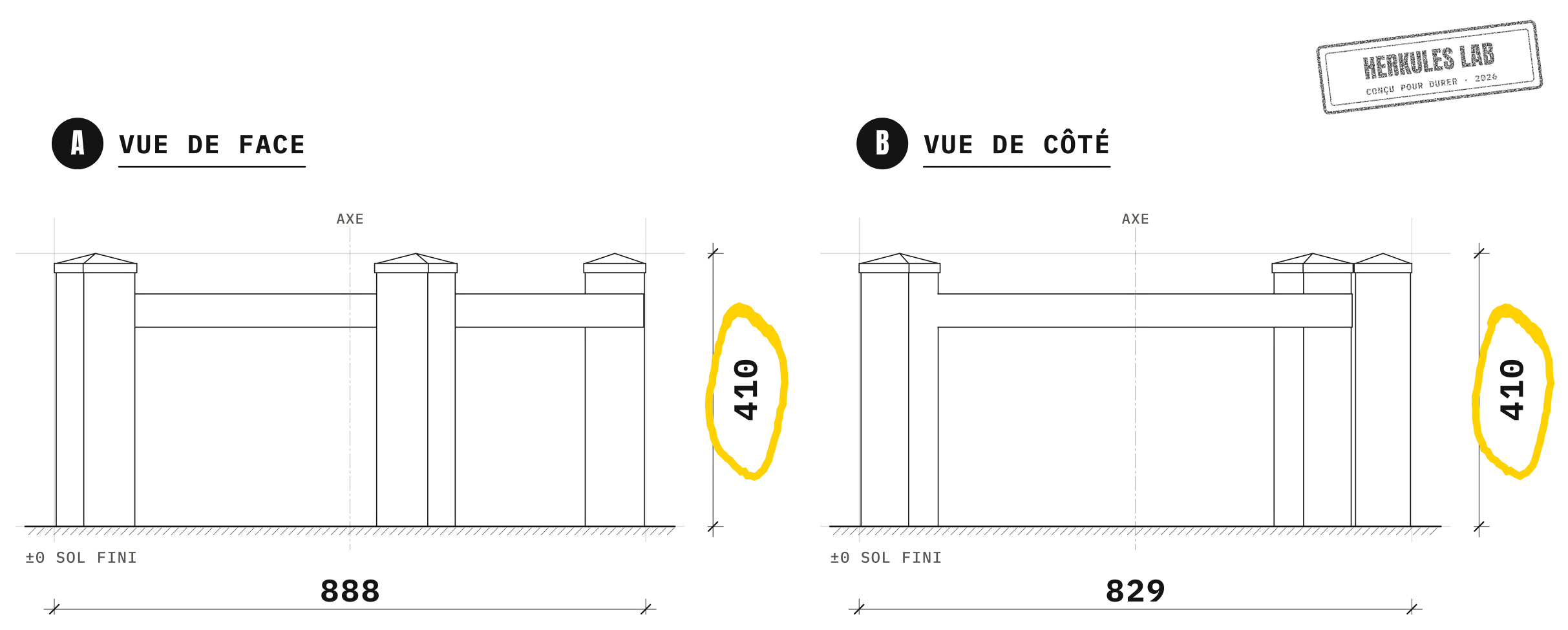Petit Triangle - Parcours Agility Chien — Plan coté