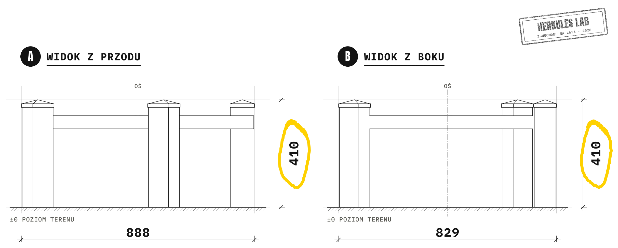 Petit Triangle - tor zręcznościowy dla psów — Rysunek wymiarowy