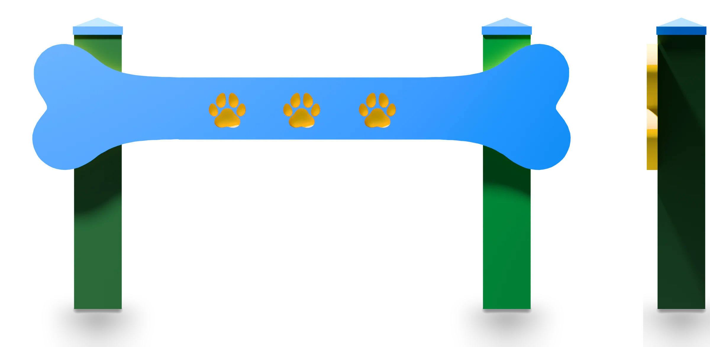 Obstacles Bones - Dog Agility course — Rendering