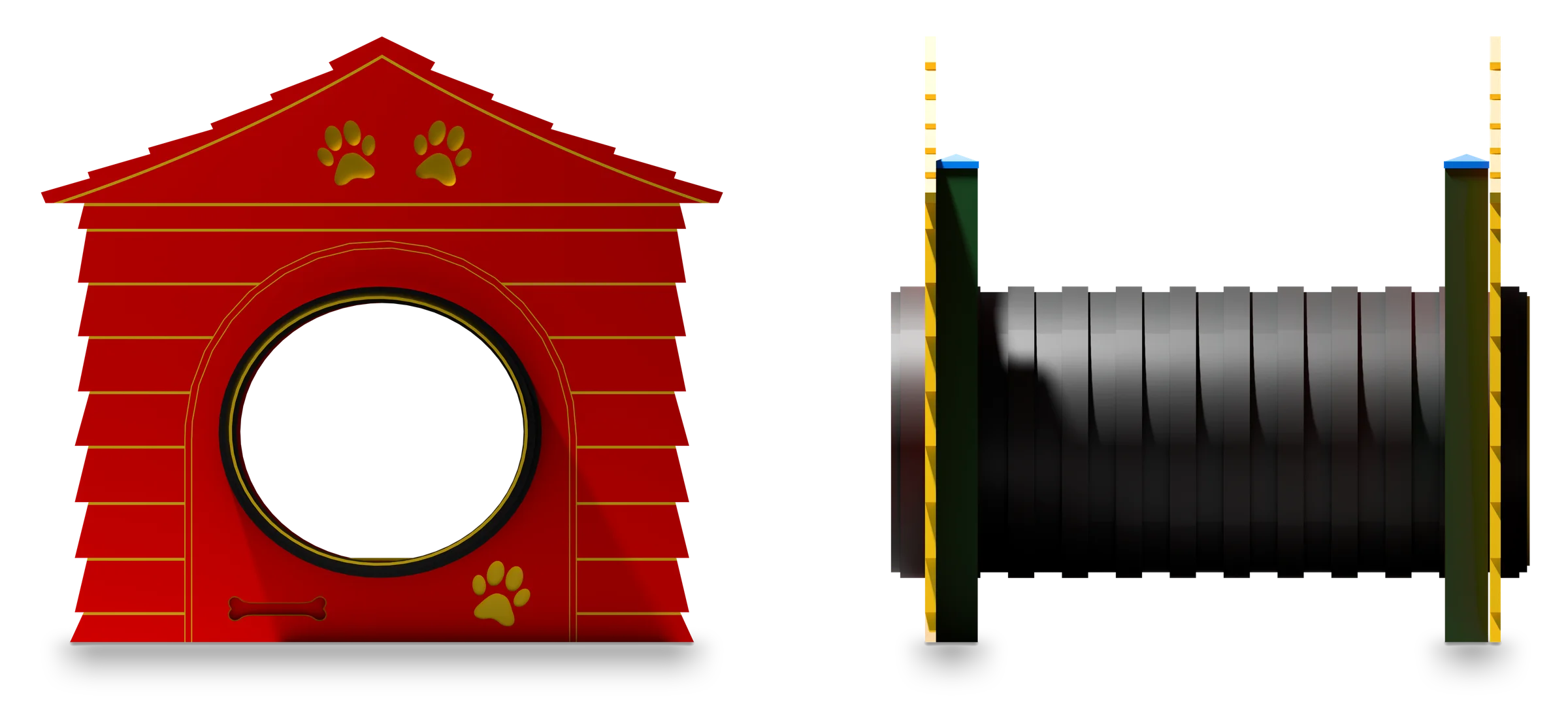 Tunnel Buda - Dog Agility course — Rendering