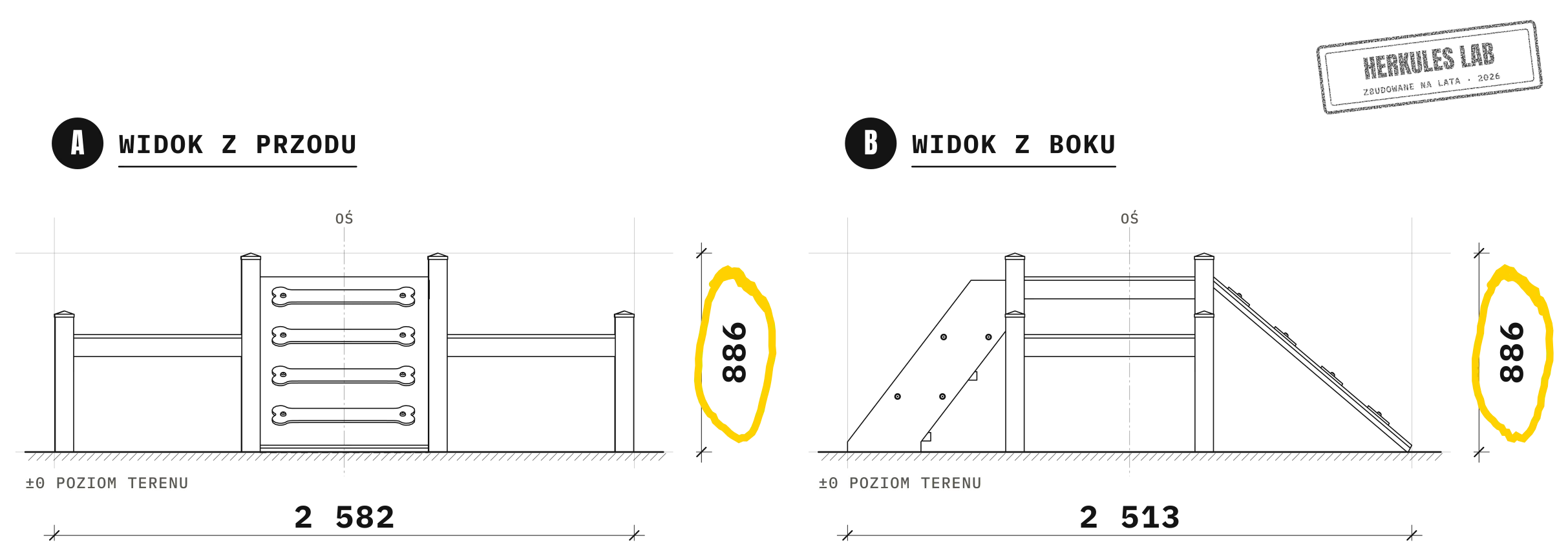 Dog Park 3 - Tor zręcznościowy dla psów — Rysunek wymiarowy