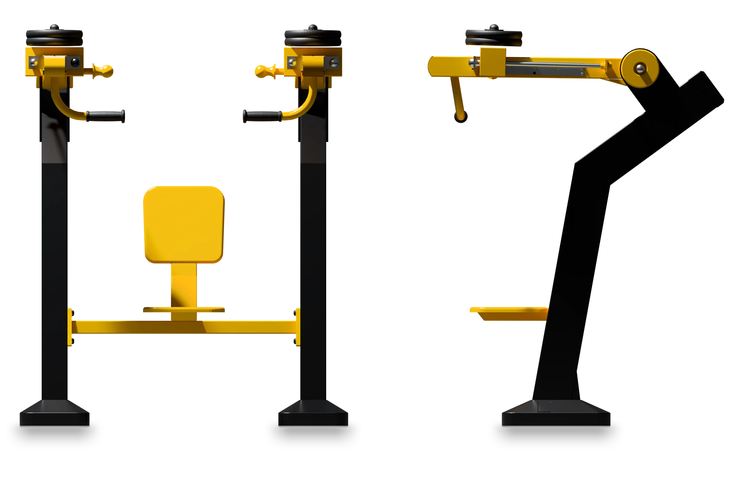 Chest Press - Adjustable weight machines — Rendering