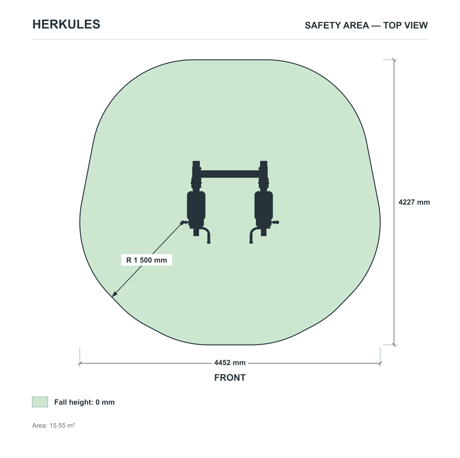Dead Lift - Adjustable weight machines — Safety area