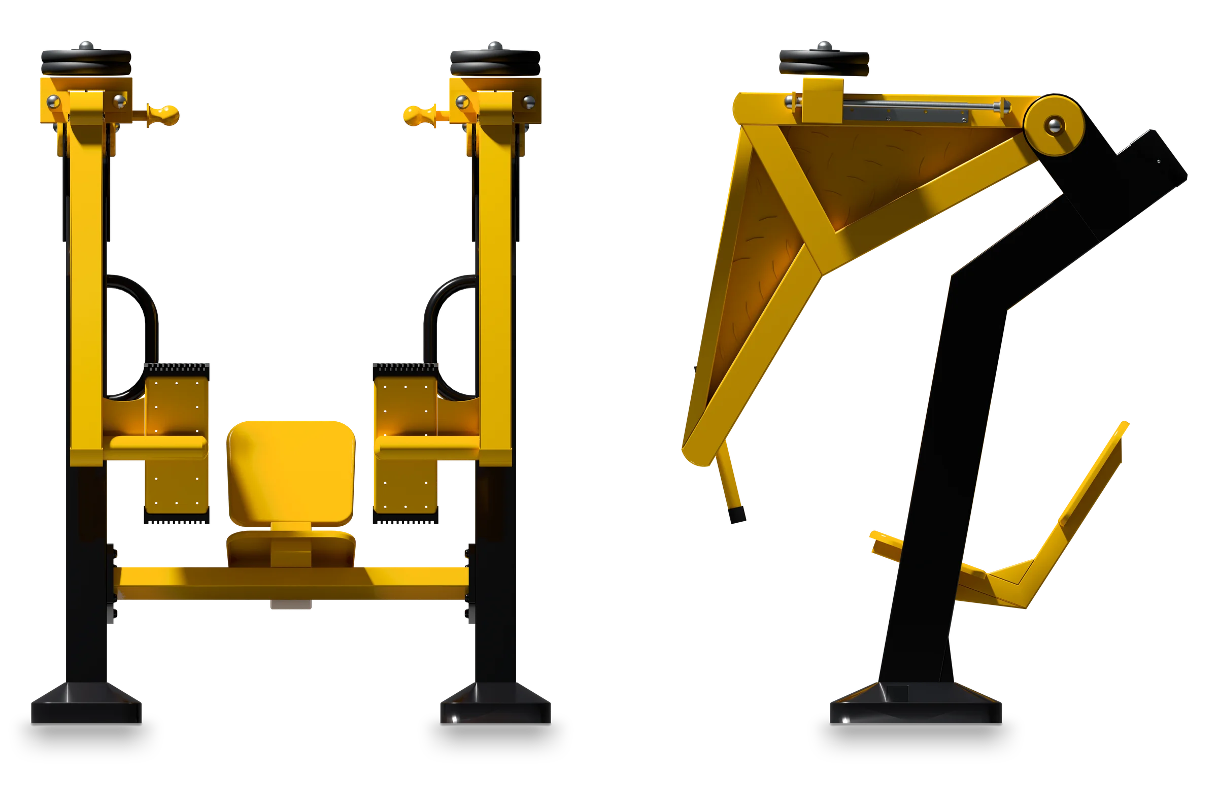 Leg Press - Adjustable weight machines — Rendering