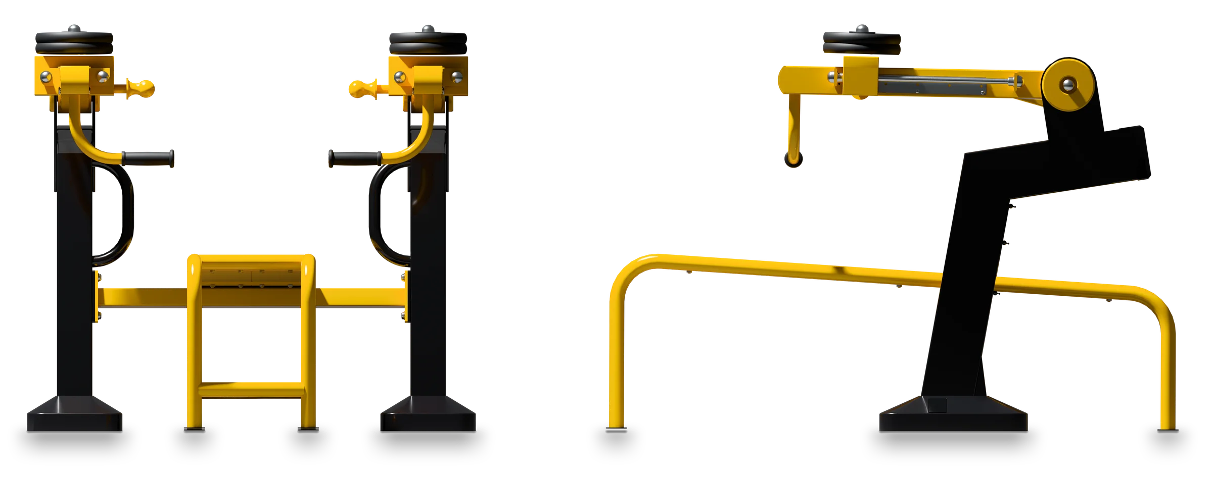 Bench Press - Adjustable weight machines — Rendering
