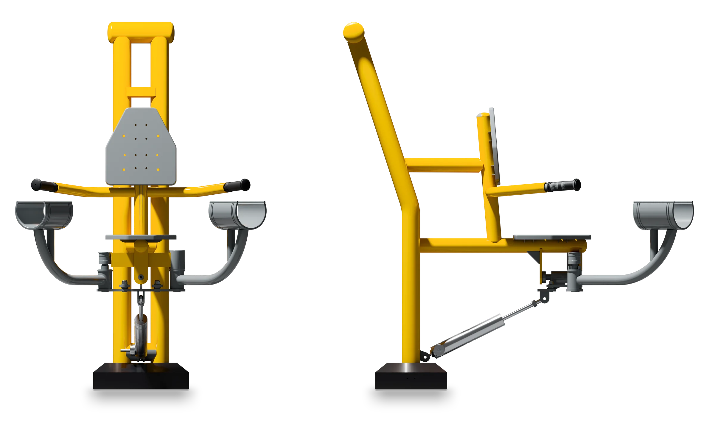 Seated Adductor - Piston Exercise Machines — Rendering