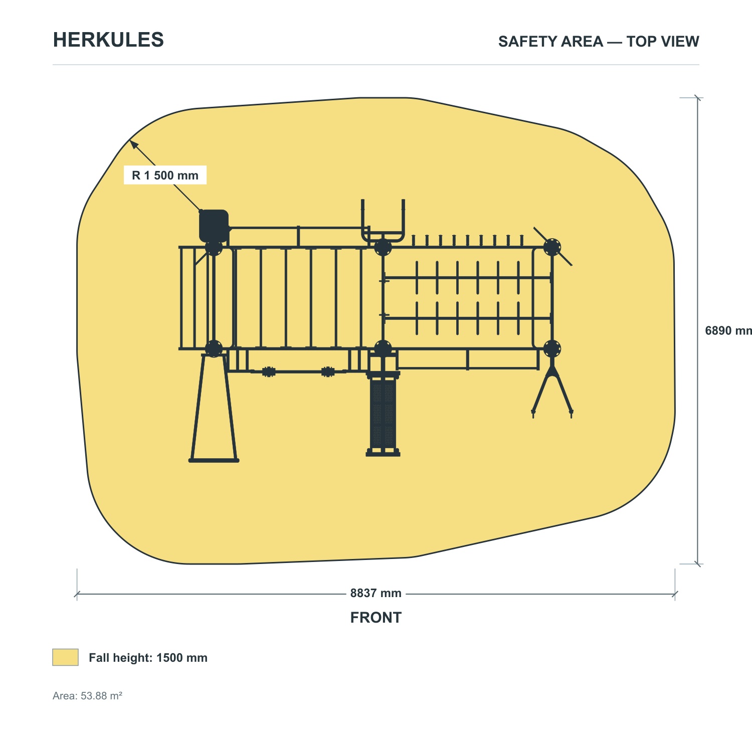Station Cross Training - Street Workout stations — Safety area