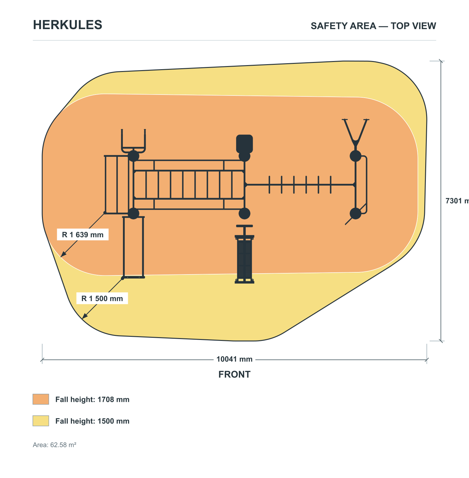 Station Gym - Street Workout stations — Safety area