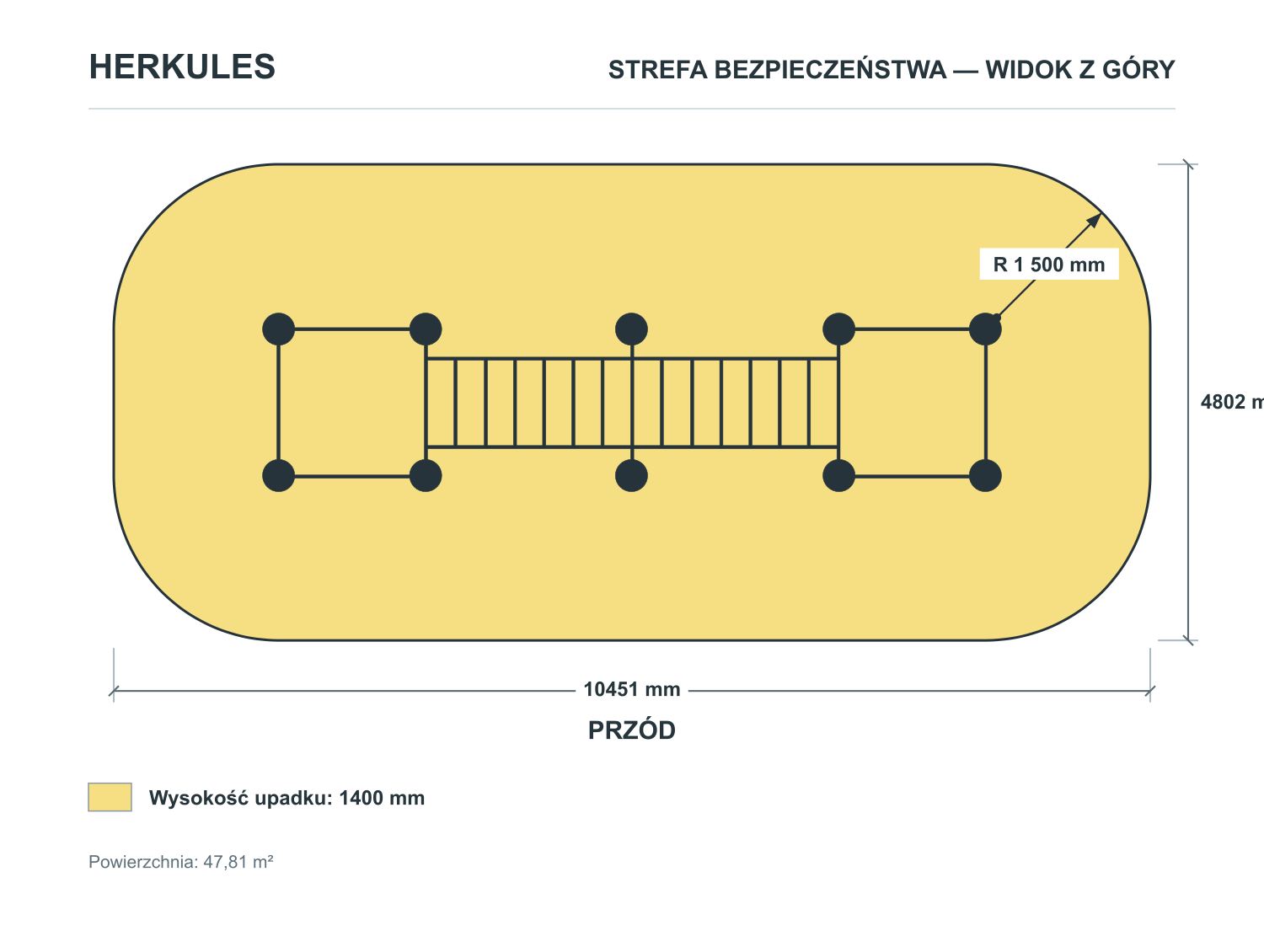 Station Suspendue - stacje do treningu ulicznego — Strefa bezpieczeństwa