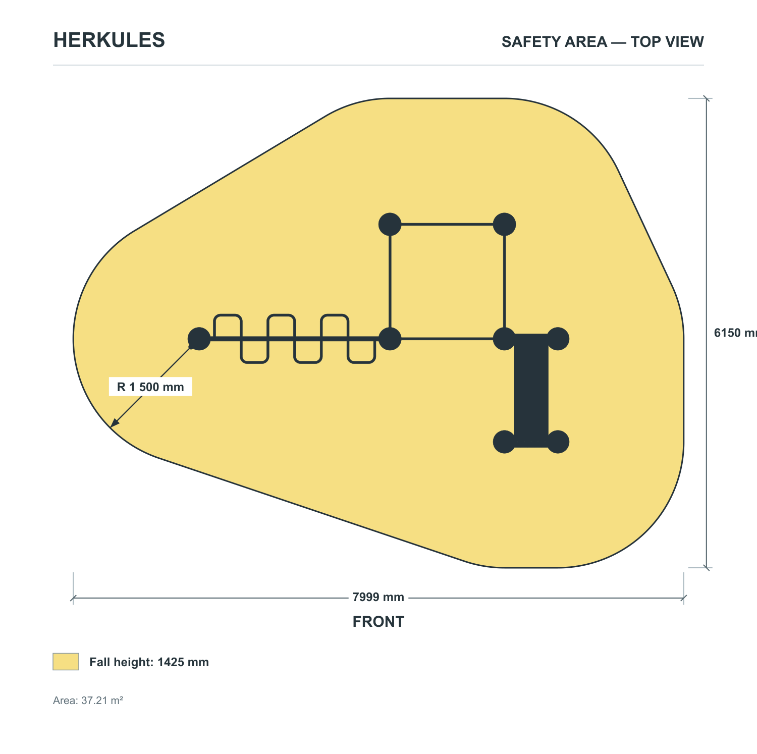 Snake Station - Street Workout Equipment — Safety area
