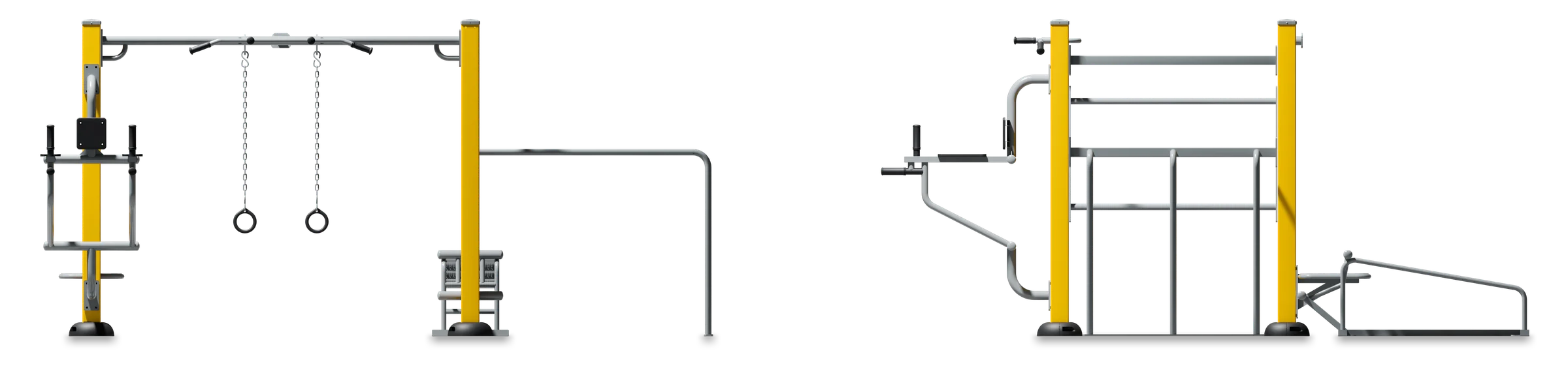 Station Integrée - Street Workout stations — Rendering