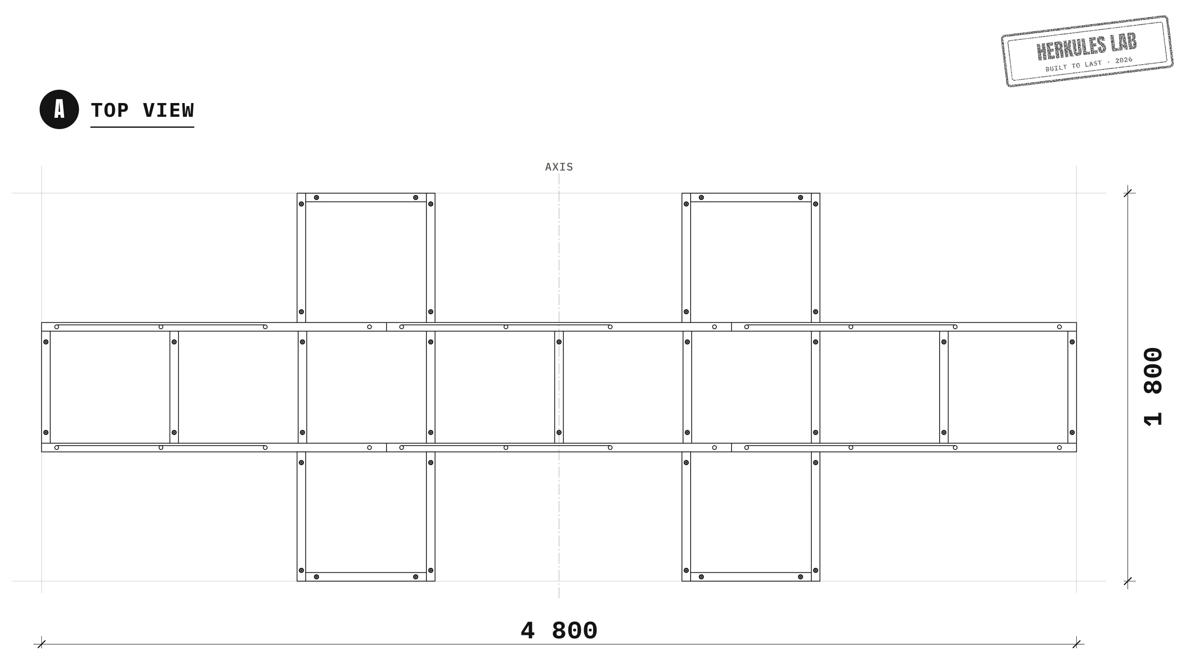 Outdoor rhythm scale - Street Workout — Dimensioned drawing