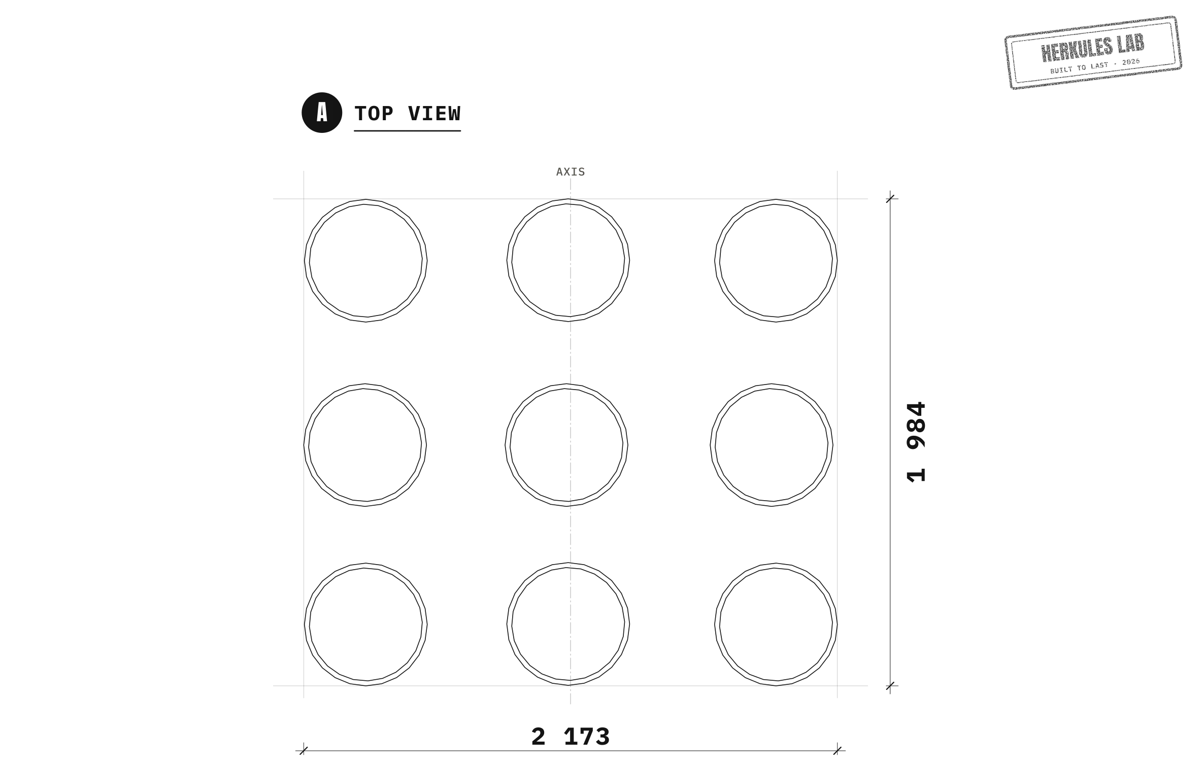 Rhythm Rings - Street Workout stations — Dimensioned drawing