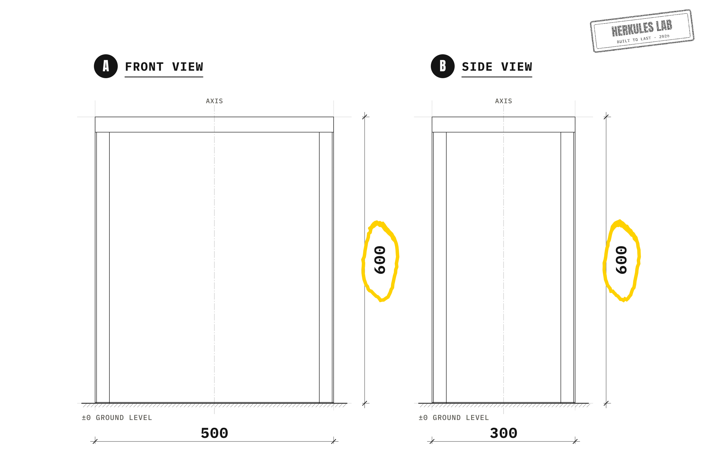 Step Fitness - Street Workout stations — Dimensioned drawing