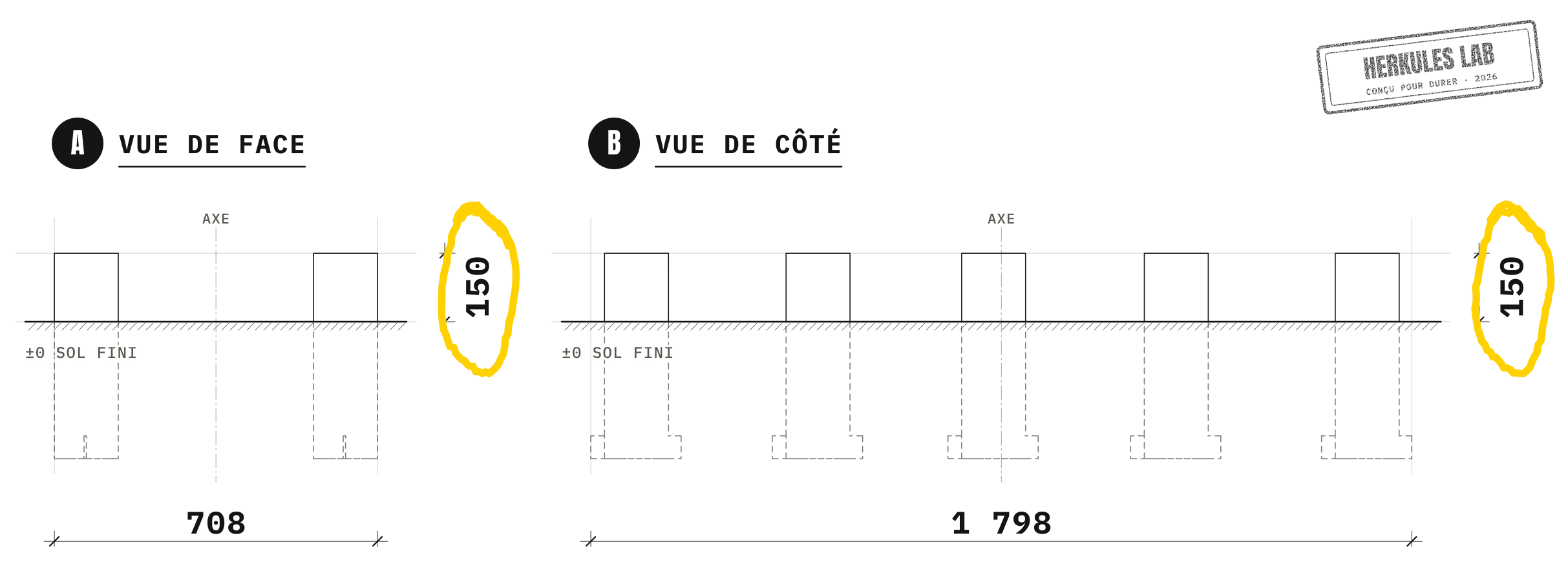 Pas japonais - Stations Street Workout — Plan coté