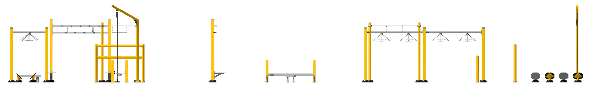 Complete Ninja Course - Outdoor Ninja Course — Rendering