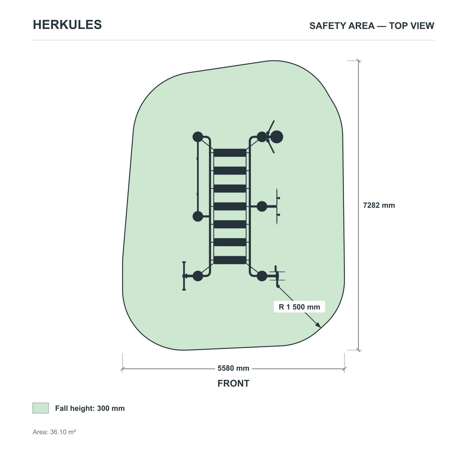 Balance Station - Senior Fitness / Persons with Reduced Mobility — Safety area