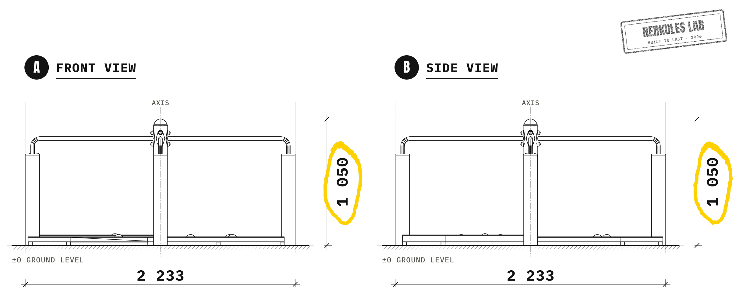 Mobility Games - Senior Health Fitness / PRM — Dimensioned drawing