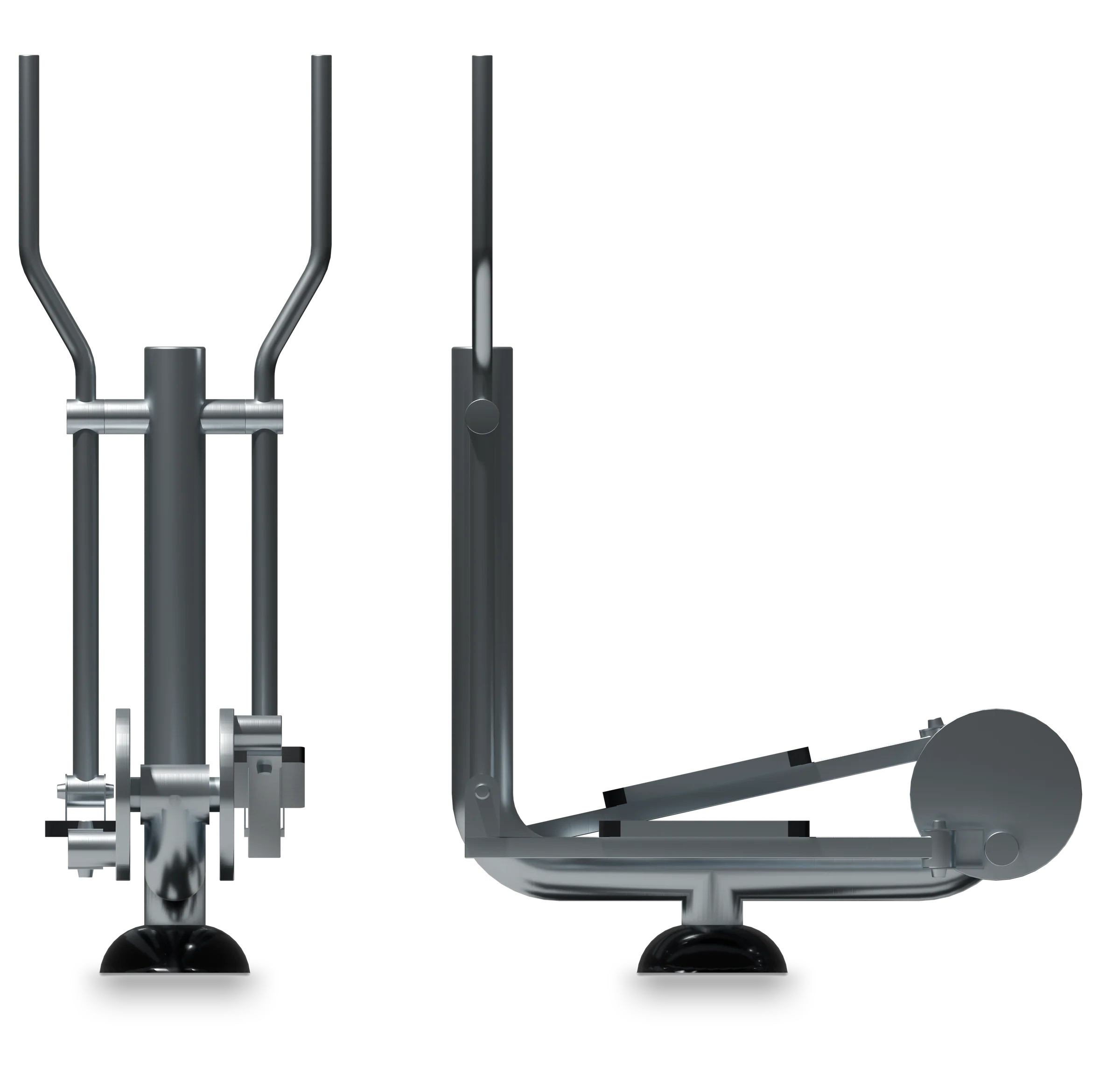 Elliptical bike - Stainless steel fitness equipment — Rendering