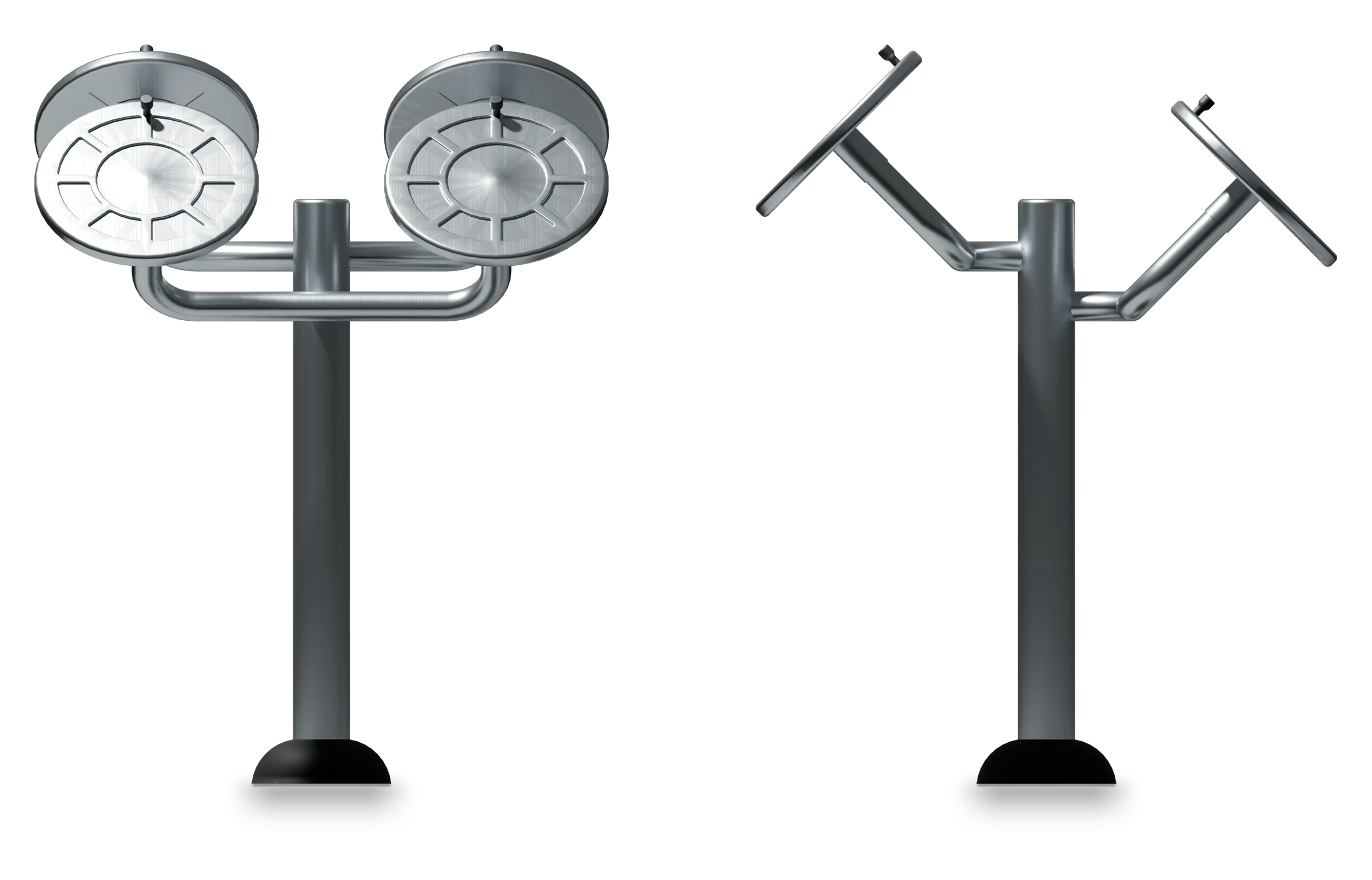 Koła Tai Chi - sprzęt fitness ze stali nierdzewnej — Wizualizacja