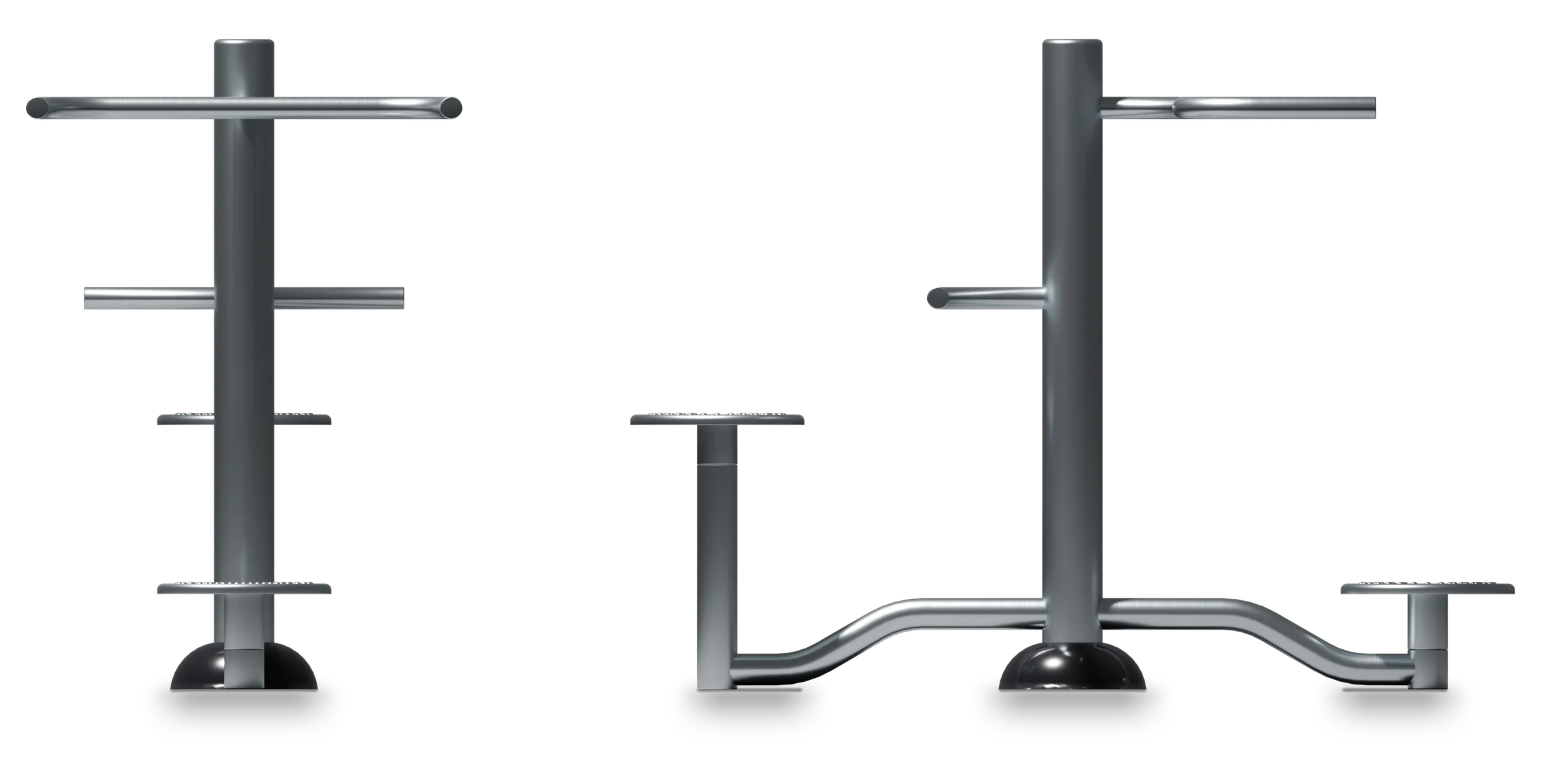 Double Twister - Stainless steel fitness equipment — Rendering