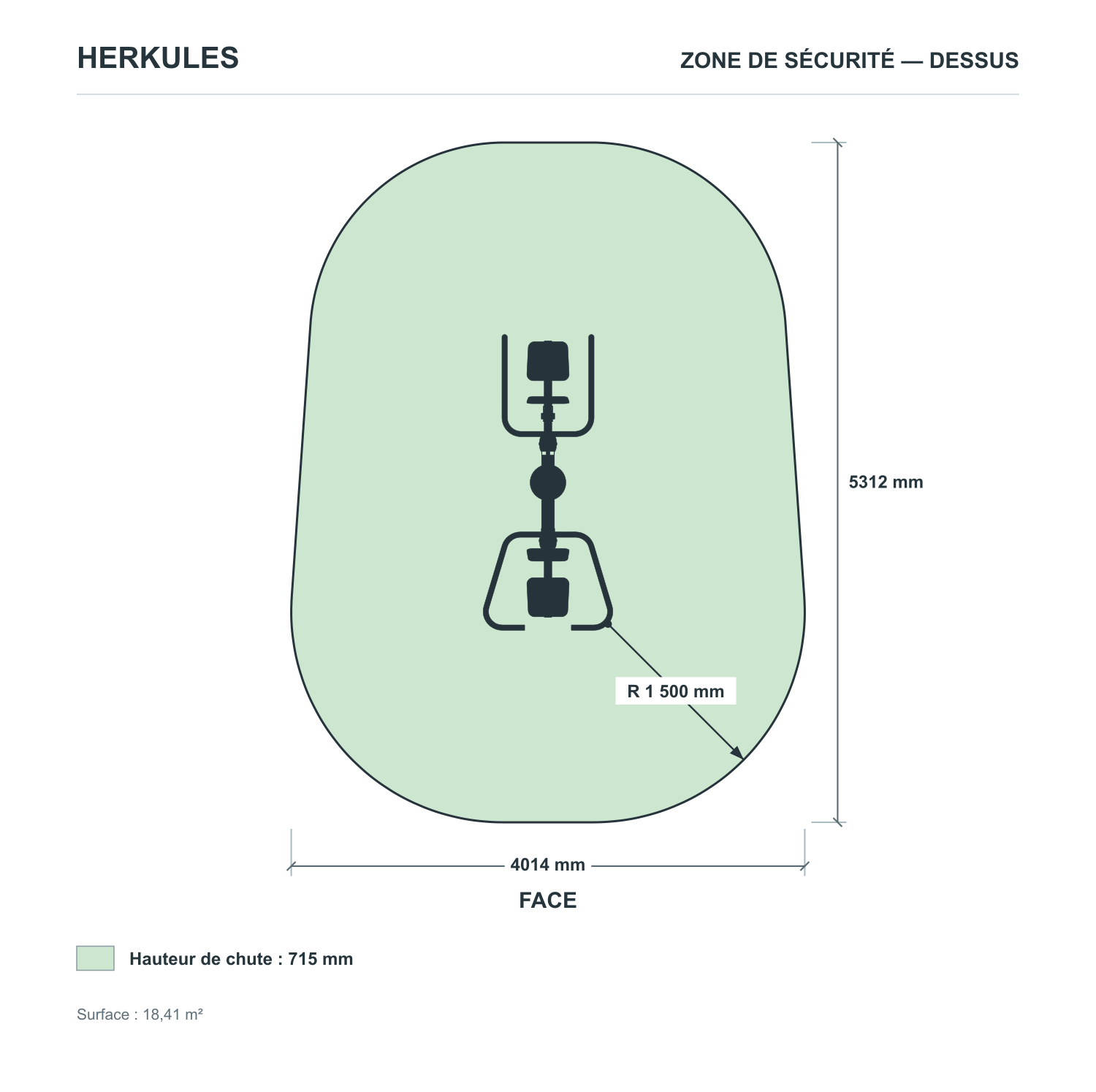 Push + Pull - Appareils de Fitness Inox — Zone de sécurité