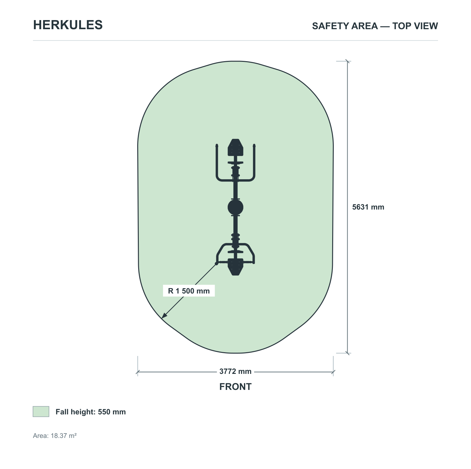 Push + Pull - Outdoor Fitness Equipment — Safety area