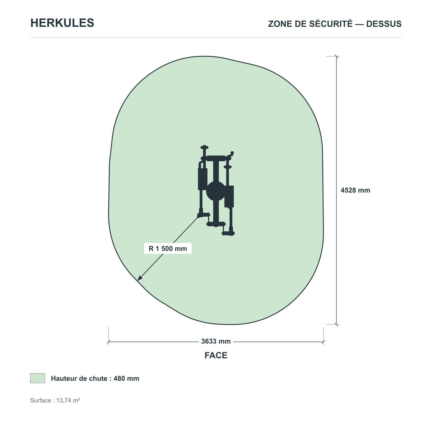 Vélo Elliptique Extérieur - Appareil de Fitness — Zone de sécurité