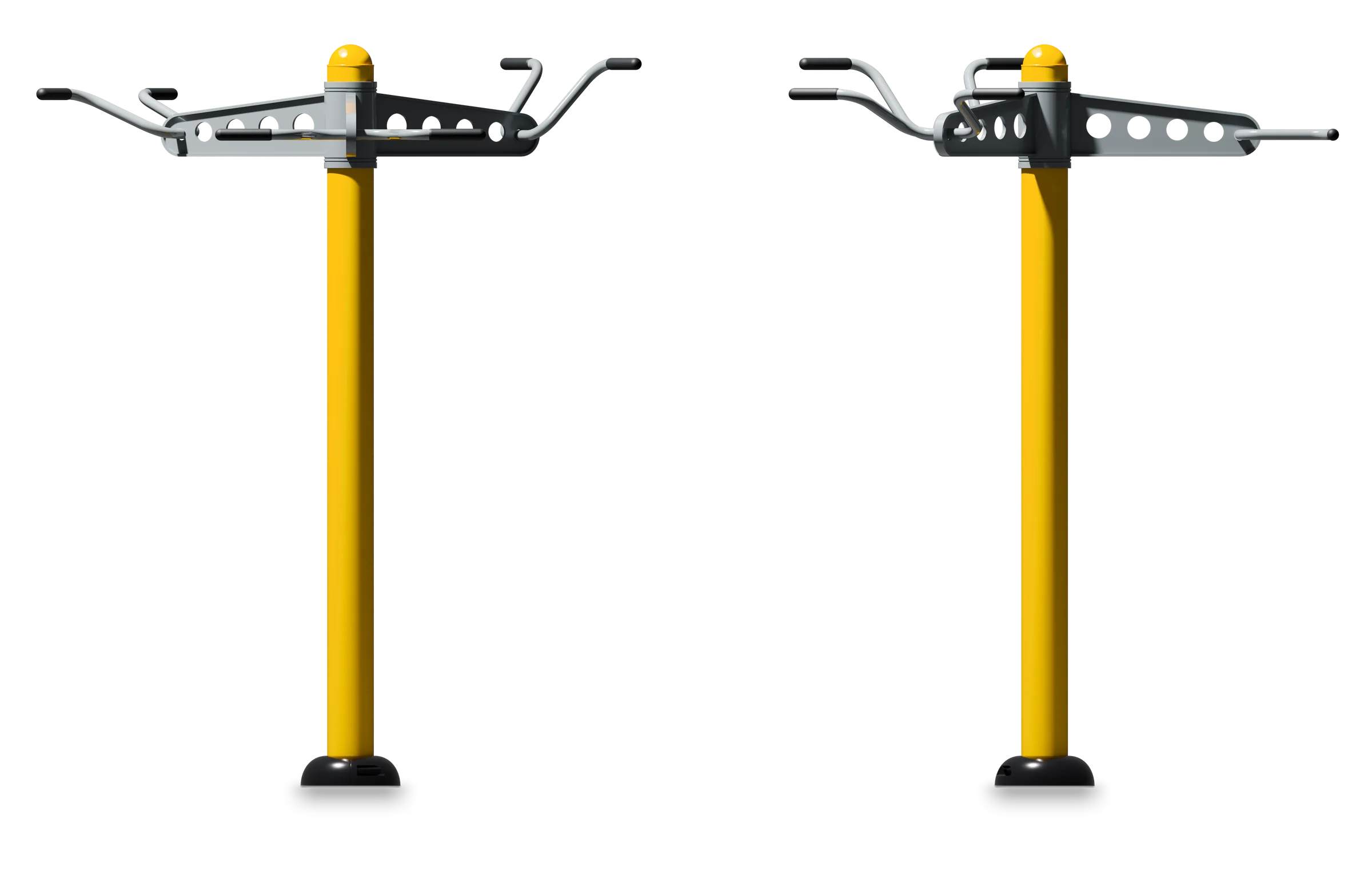 Triple Pull-Up Bars - Outdoor Fitness Equipment — Rendering