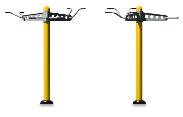 Triple Barres à Tractions - Appareil de Fitness Extérieur — Rendu