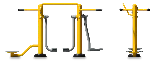Surfeur + Marcheur + Twister - Appareil de Fitness Extérieur — Rendu