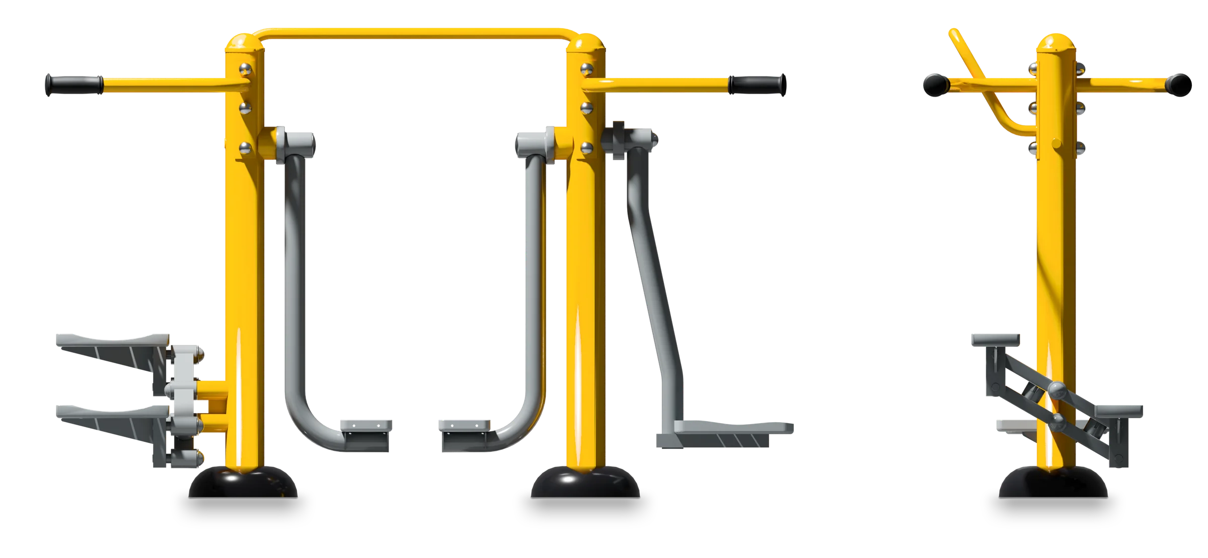 Surfer + Walker + Stepper - Outdoor Fitness Equipment — Rendering