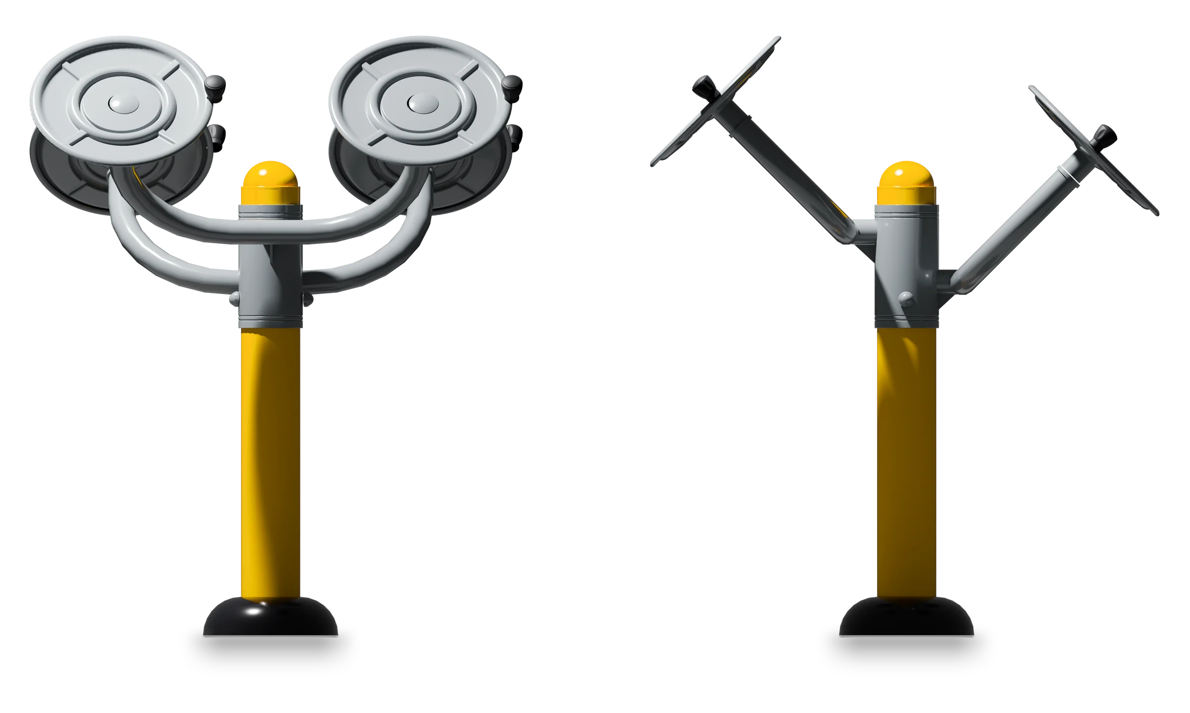 Tai Chi Wheels - Outdoor Fitness Equipment — Rendering