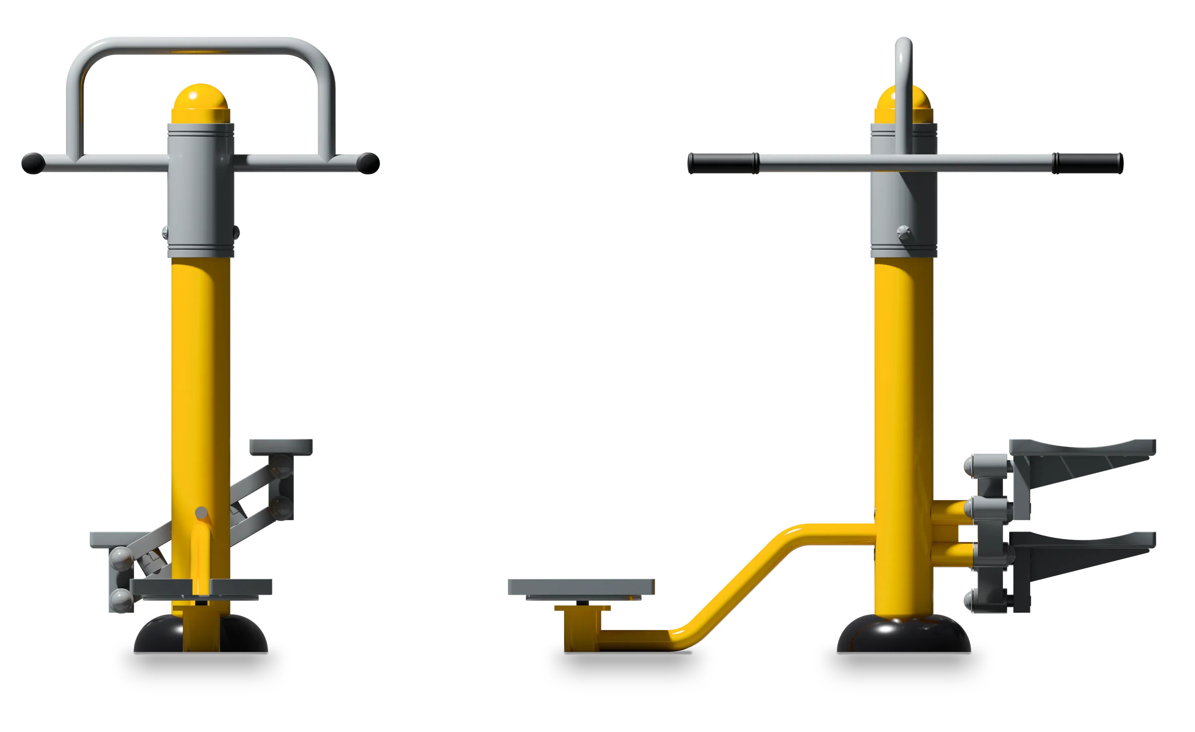 Twister + Stepper - Outdoor fitness equipment — Rendering