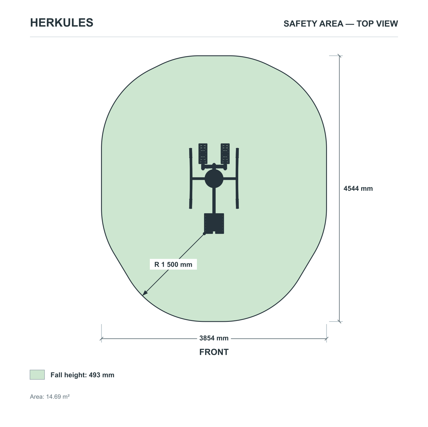 Twister + Stepper - Outdoor fitness equipment — Safety area