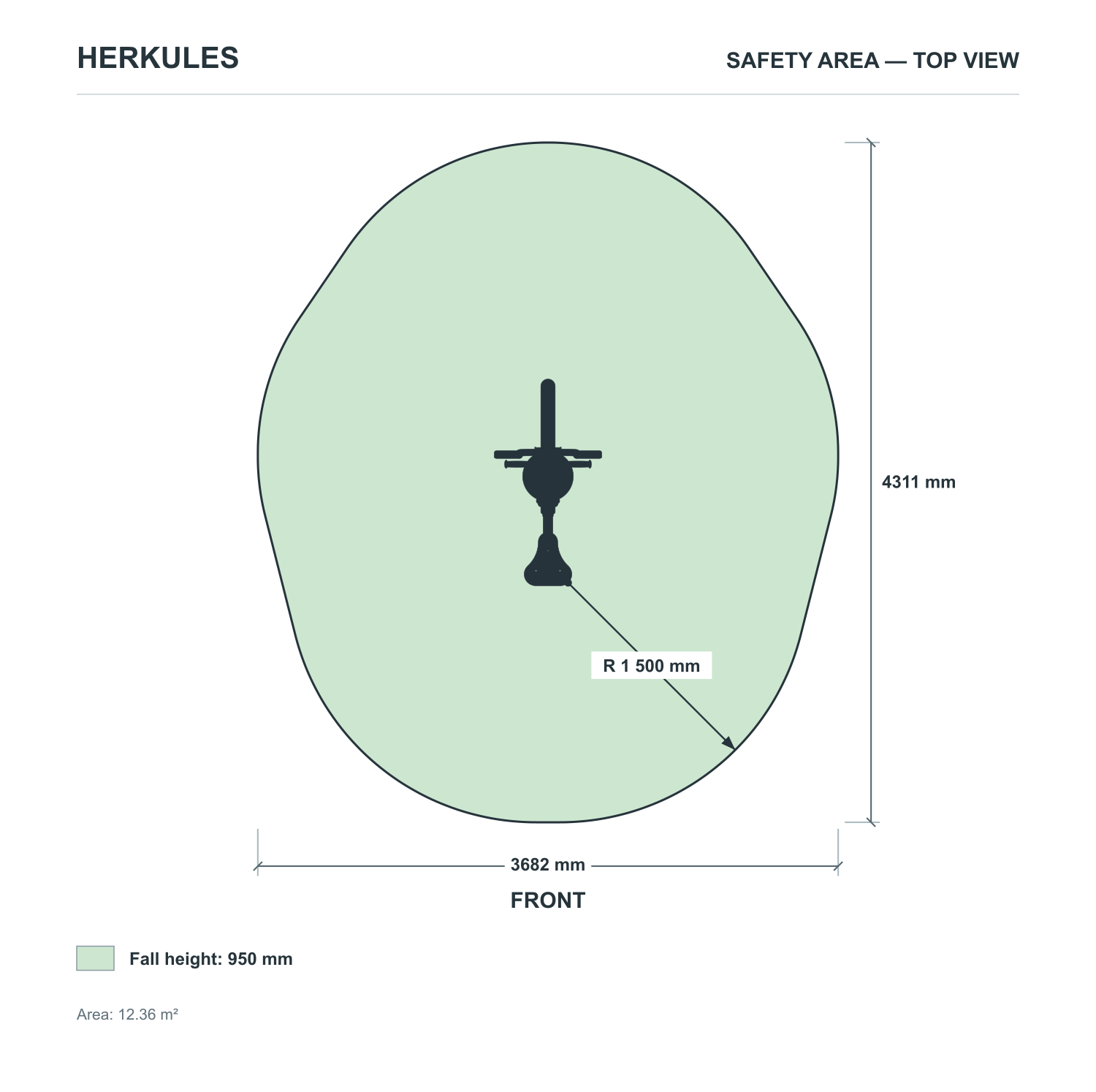 Cavalier - Outdoor fitness equipment — Safety area