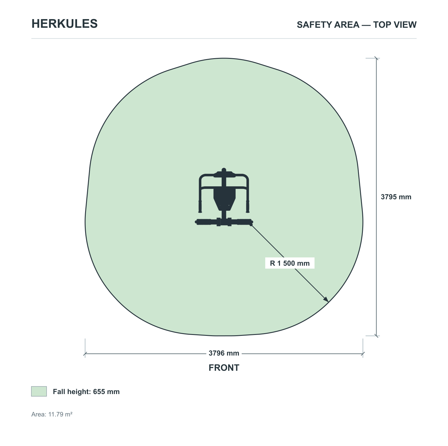 Leg Lift - Outdoor Fitness Equipment — Safety area