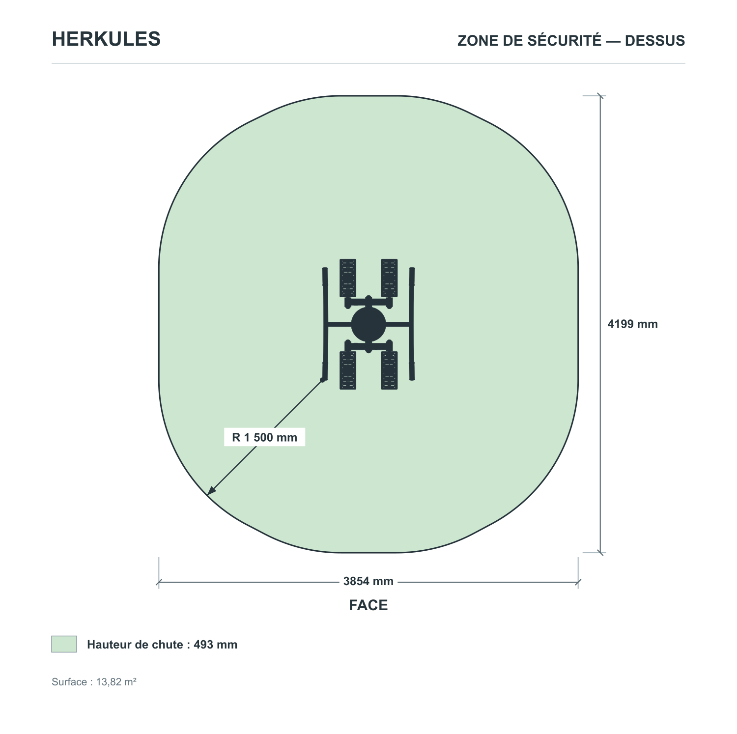 Stepper Double - Appareil de Fitness Extérieur — Zone de sécurité