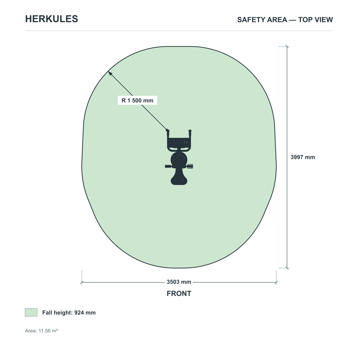 Bike - Outdoor fitness equipment — Safety area