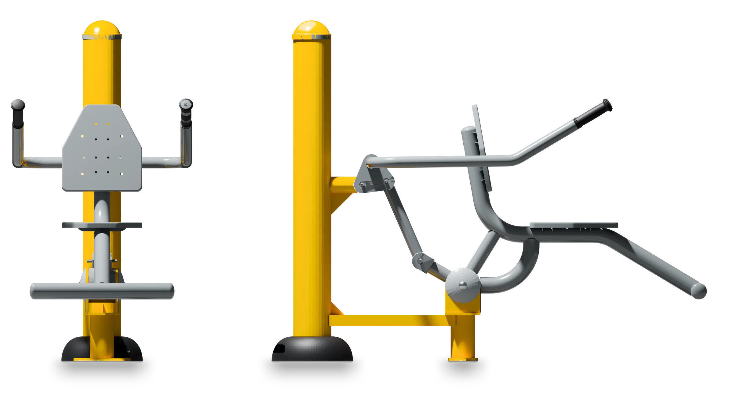 Low Row Outdoor Machine — Rendering