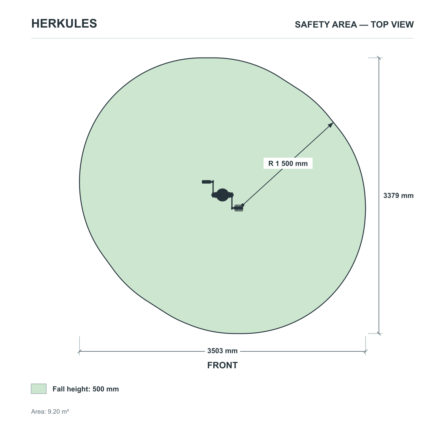 Senior outdoor crankset — Safety area