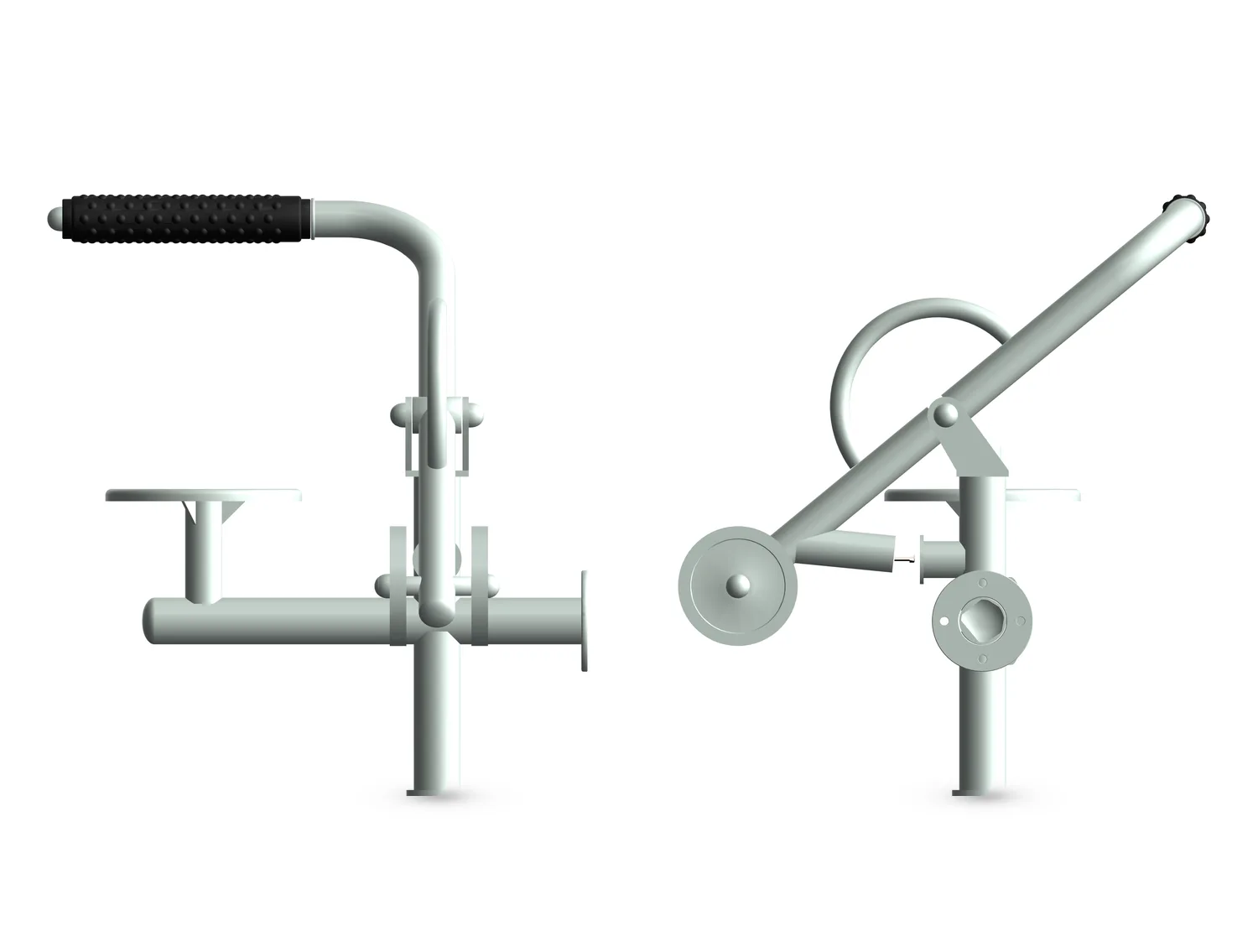 Masseur Dos - Outdoor Fitness Stations — Rendering