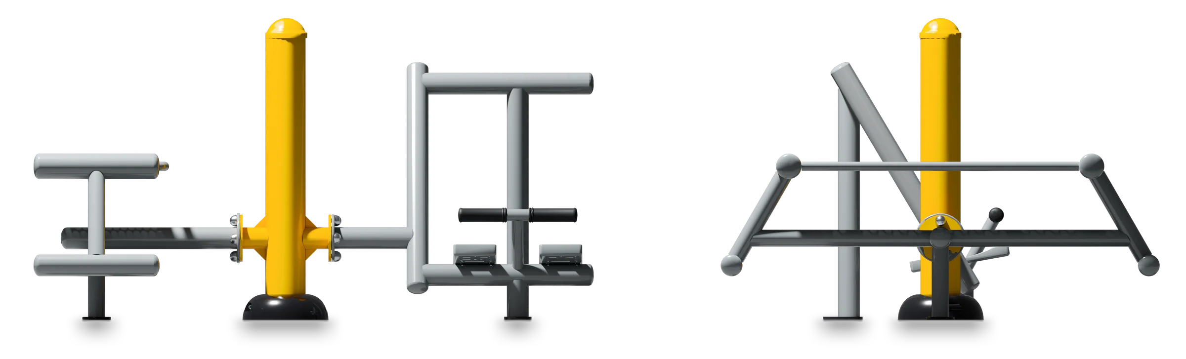 Abdos + Lombaires Bench - Outdoor Fitness Equipment — Rendering