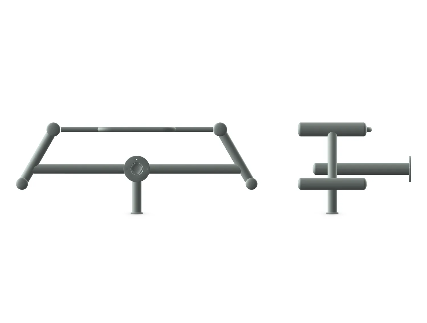 Abdos bench - Outdoor fitness stations — Rendering