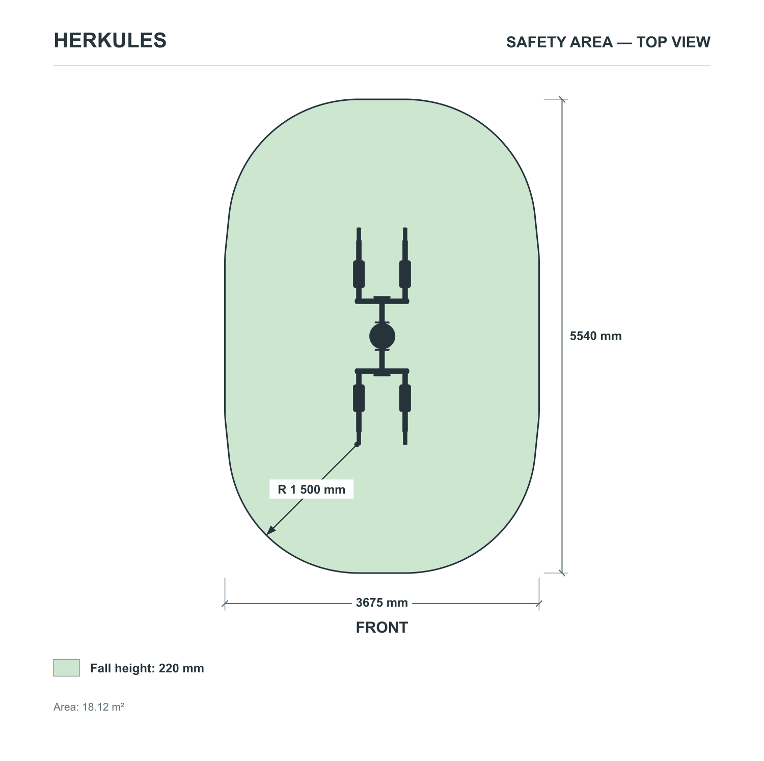 Chaise Romaine Extérieur - Outdoor Fitness Equipment — Safety area