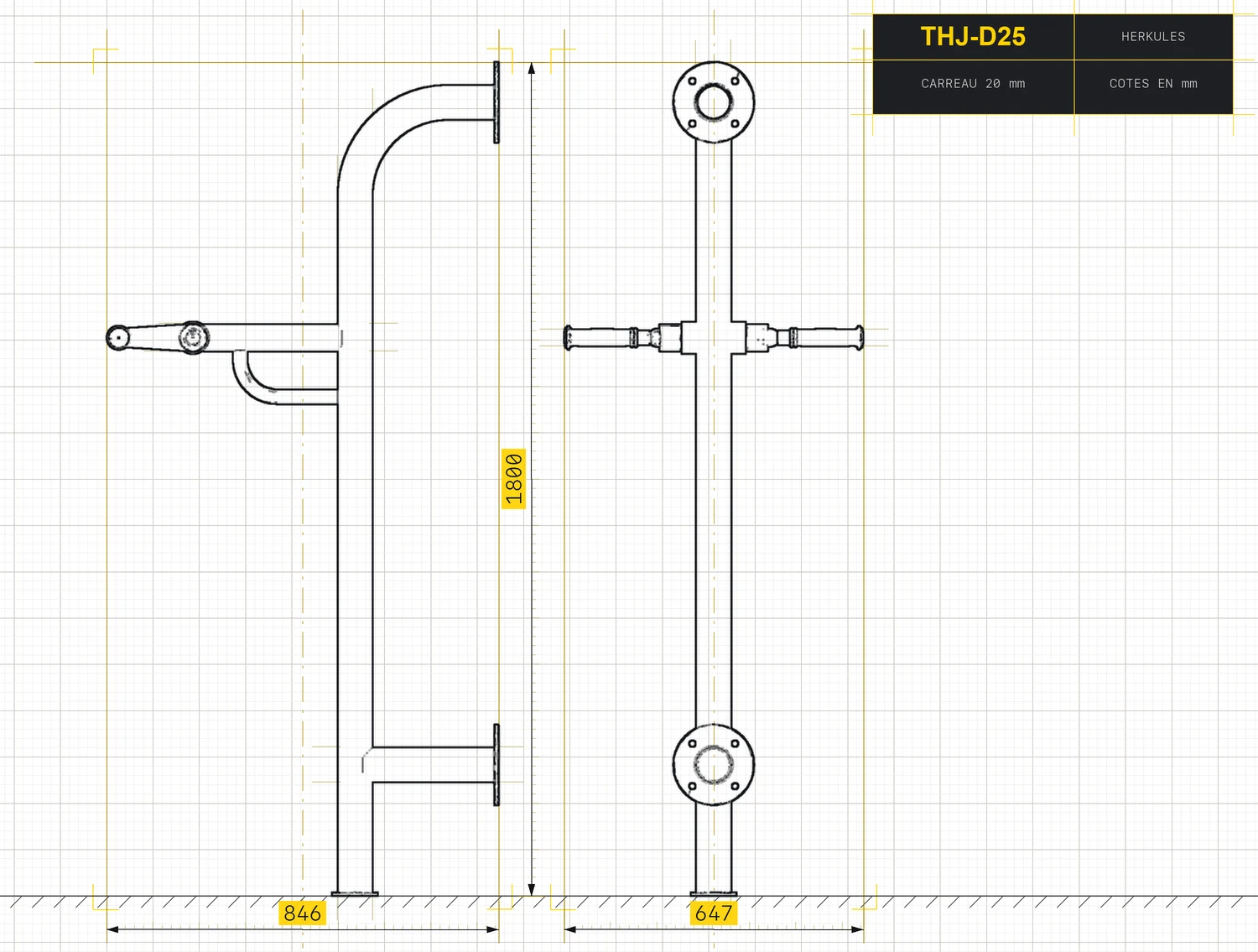 Reels - Outdoor Fitness Stations — Dimensioned drawing