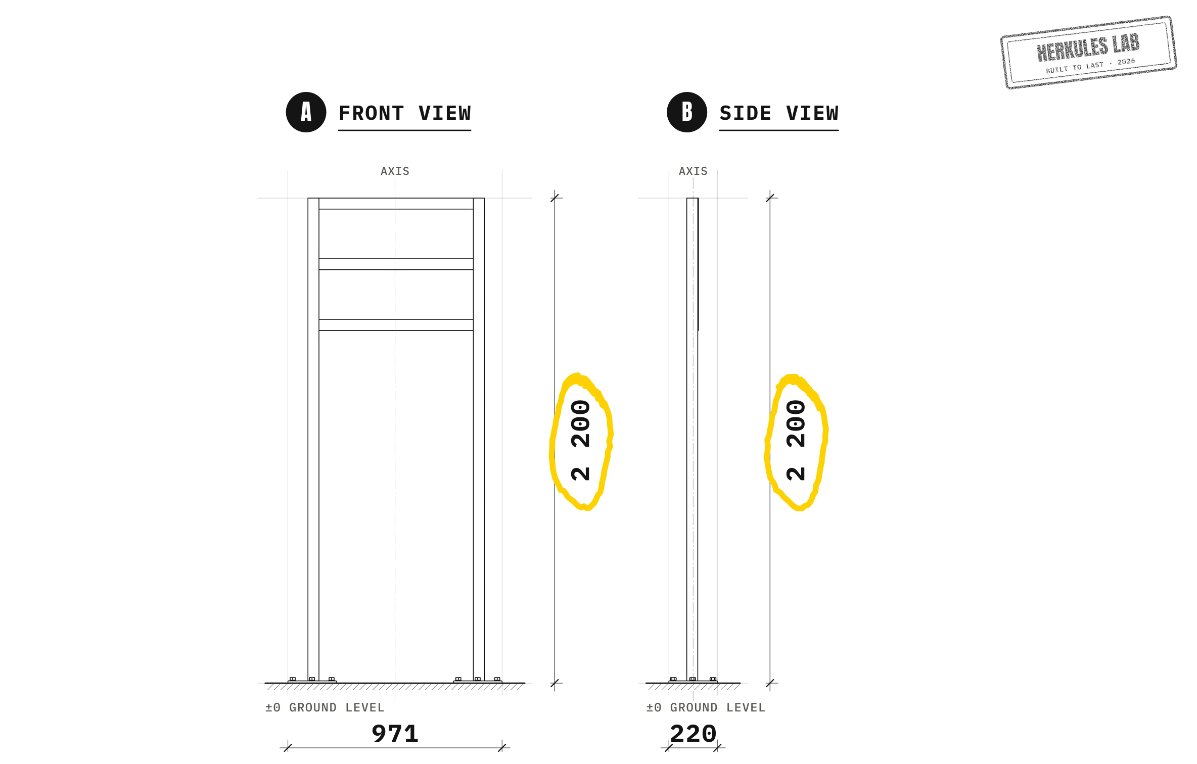 Information panel - Mobilier Aire de Fitness Extérieur — Dimensioned drawing